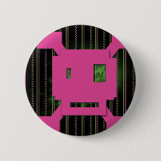 Badge Rond 5 Cm crâne rose