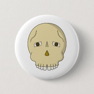 Badge Rond 5 Cm Crâne vous regardant