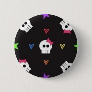 Badge Rond 5 Cm crânes girly