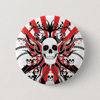 Badge Rond 5 Cm crânes japonais