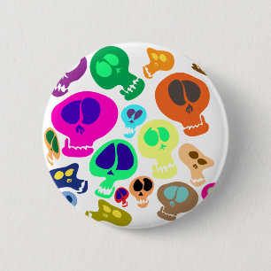 Badge Rond 5 Cm Crânes super