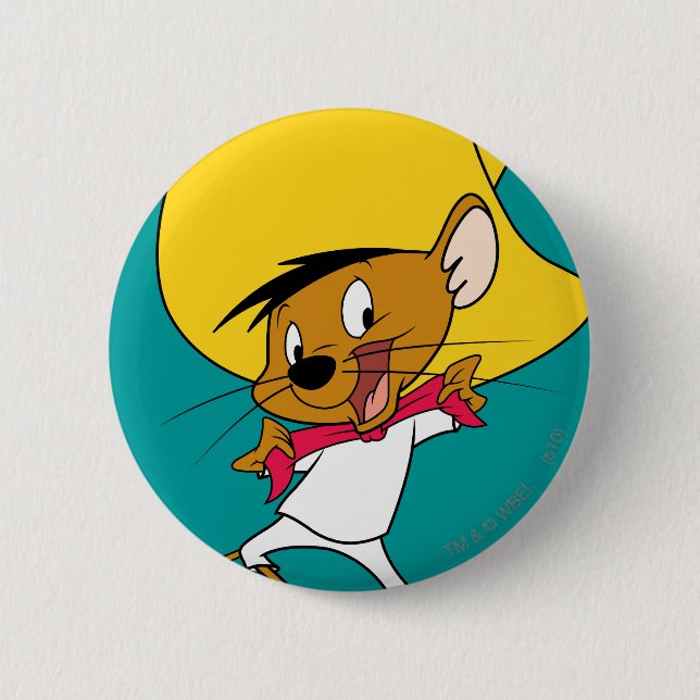 Badge Rond 5 Cm Cravate à mâchoires SPEEDY GONZALES™ (Devant)