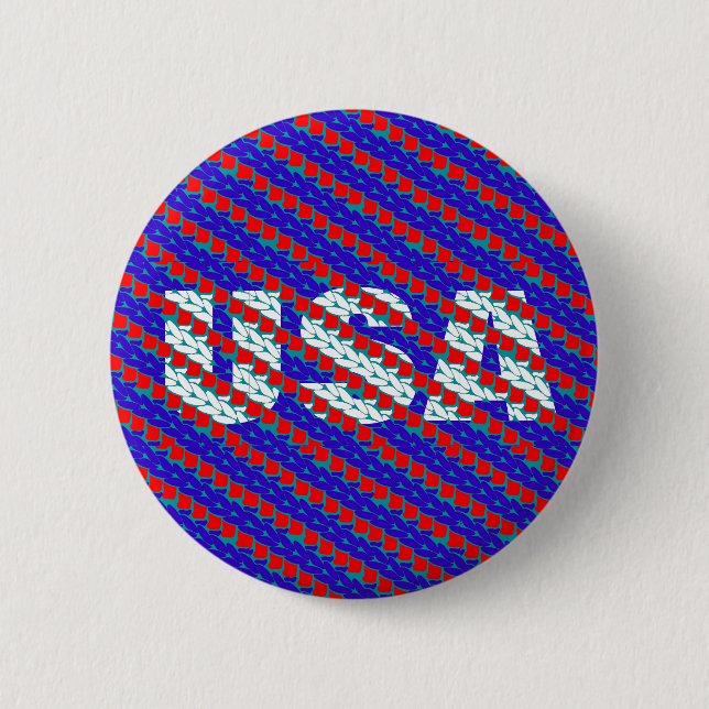 Badge Rond 5 Cm CraZchet Etats-Unis (Devant)