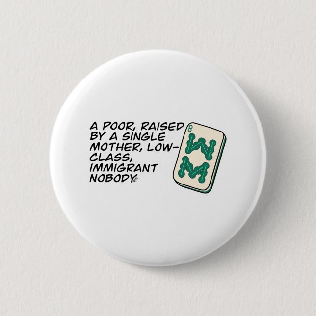Badge Rond 5 Cm Crazy Rich Asians Mahjong scène citation Classic (Devant)