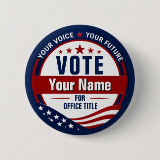 Badge Rond 5 Cm Créer un bouton politique d'élection personnalisé