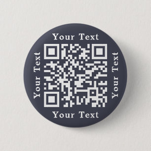 Badge Rond 5 Cm Créer un code QR d'URL de site Web d'entreprise pe