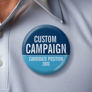 Badge Rond 5 Cm Créer votre propre porte-campagne - Bleu clair et