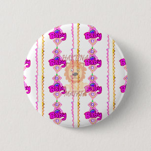 Badge Rond 5 Cm Créez votre propre bébé amusant Lion Cub Design de