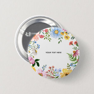 Badge Rond 5 Cm Créez votre propre bouton floral