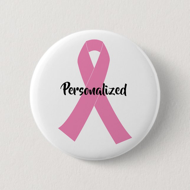 Badge Rond 5 Cm Créez votre propre conscience rose personnalisée (Devant)