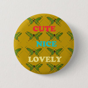 Badge Rond 5 Cm Créez Votre Propre Cute Nice Beau Papillon Vintage