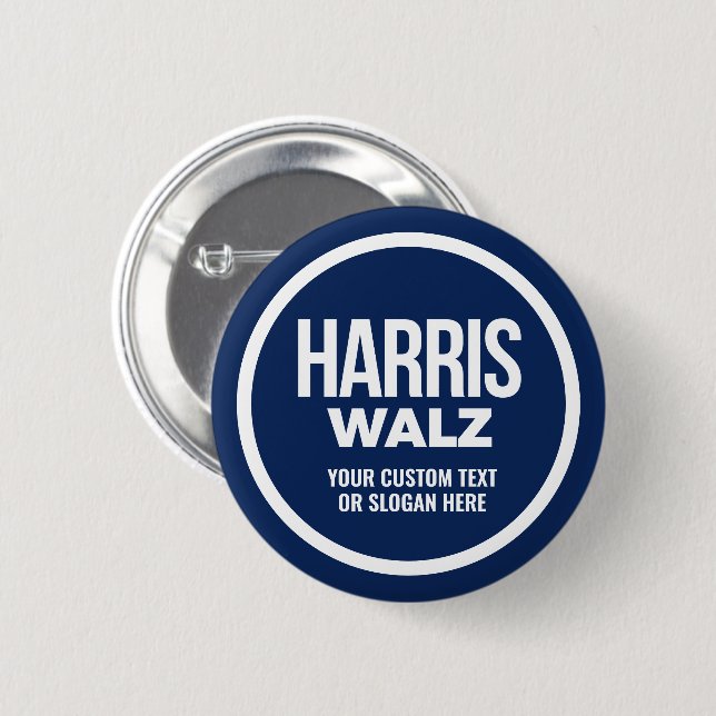 Badge Rond 5 Cm Créez votre propre Harris Walz 2024 (Devant & derrière)