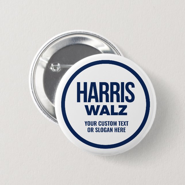 Badge Rond 5 Cm Créez votre propre Harris Walz 2024 (Devant & derrière)