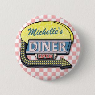 Badge Rond 5 Cm Créez votre propre rétro signe fait sur commande