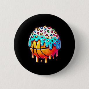 Badge Rond 5 Cm Crème glacée Basketball Driys Girls Basketba