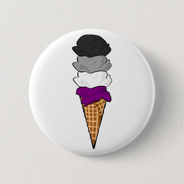Badge Rond 5 Cm Crème glacée de la fierté sexuelle (Devant)