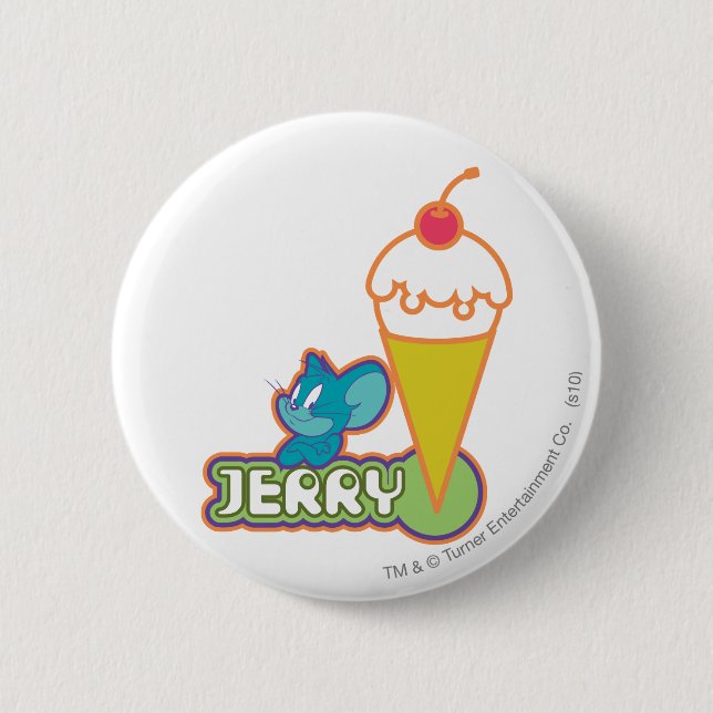 Badge Rond 5 Cm Crème glacée Jerry (Devant)