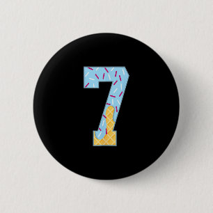 Badge Rond 5 Cm Crème Glacée Numéro 7 Dégoulinante 67 Couple Mème