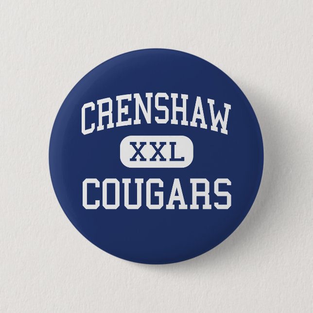 Badge Rond 5 Cm Crenshaw - pumas - haut - Los Angeles la (Devant)