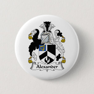 Badge Rond 5 Cm Crête de famille d'Alexandre