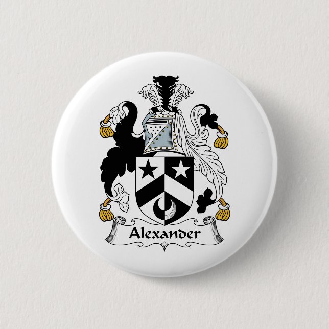 Badge Rond 5 Cm Crête de famille d'Alexandre (Devant)