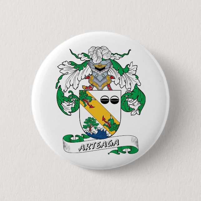 Badge Rond 5 Cm Crête de famille d'Arteaga (Devant)