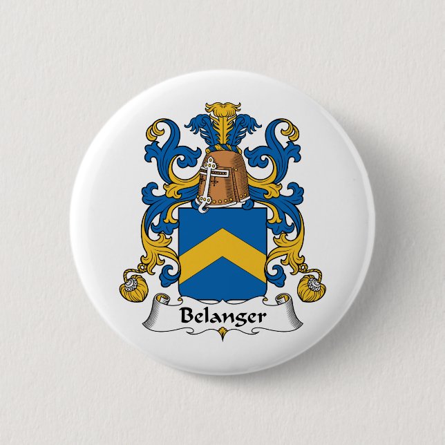 Badge Rond 5 Cm Crête de famille de Belanger (Devant)