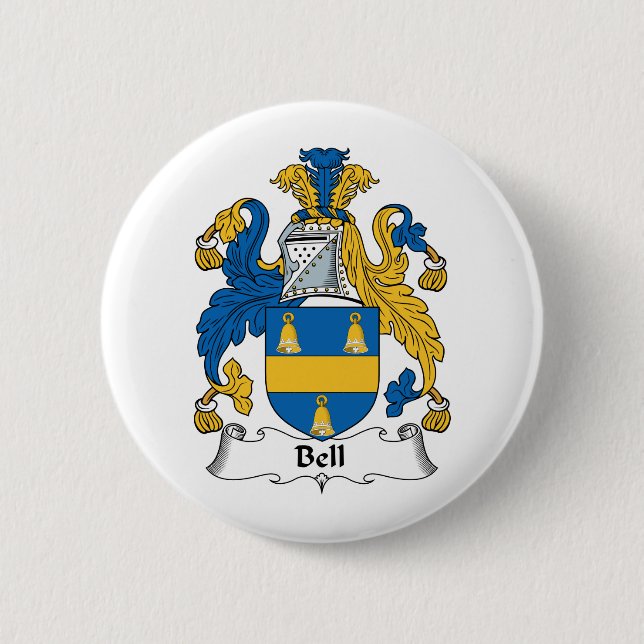 Badge Rond 5 Cm Crête de famille de Bell (Devant)