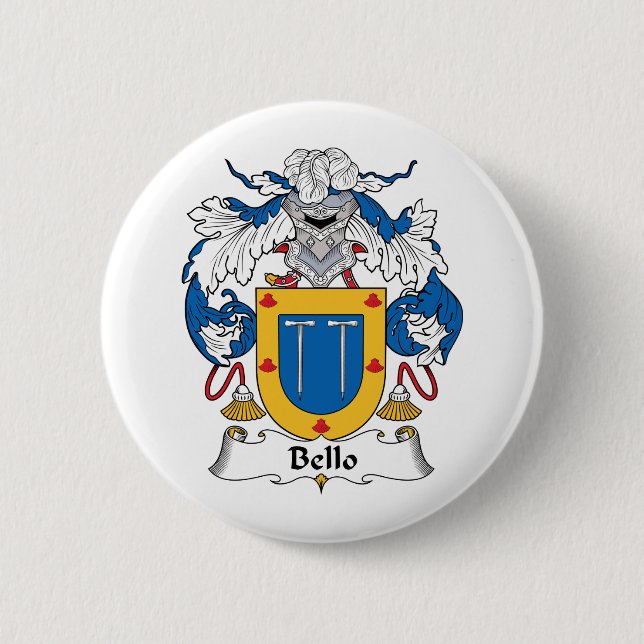 Badge Rond 5 Cm Crête de famille de Bello (Devant)