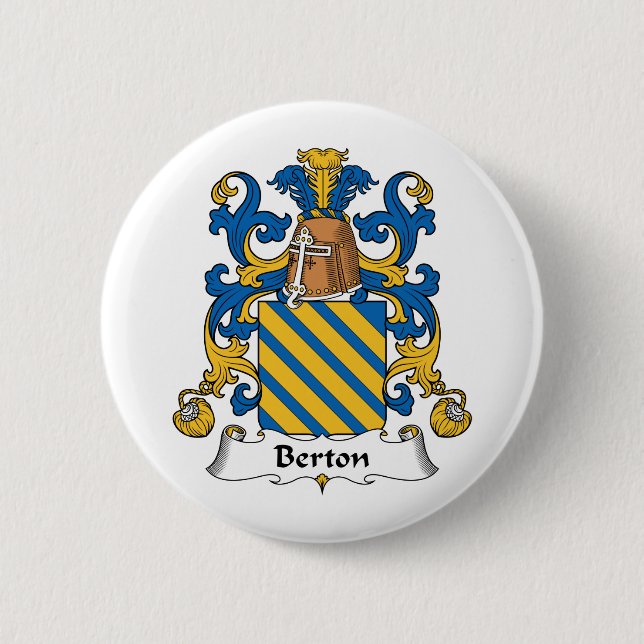 Badge Rond 5 Cm Crête de famille de Berton (Devant)
