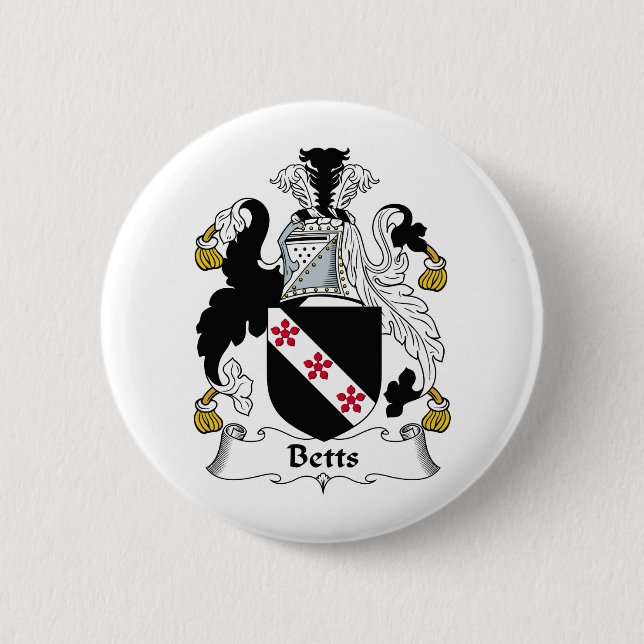 Badge Rond 5 Cm Crête de famille de Betts (Devant)