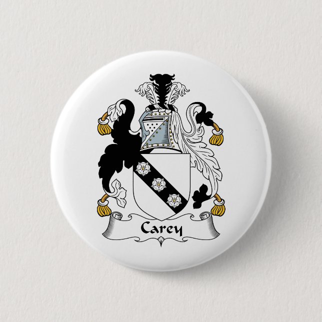 Badge Rond 5 Cm Crête de famille de Carey (Devant)