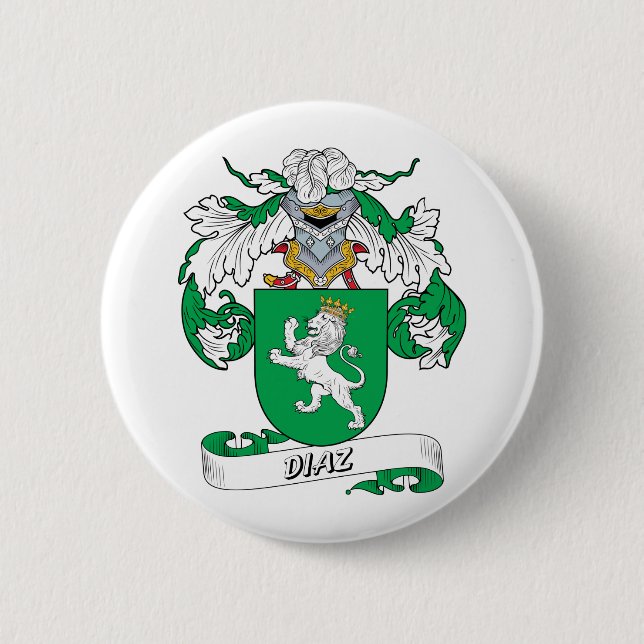 Badge Rond 5 Cm Crête de famille de Diaz (Devant)