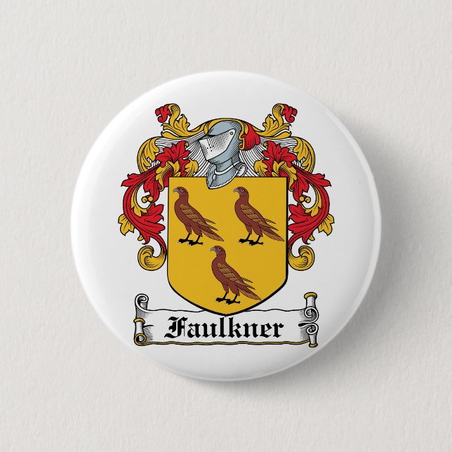 Badge Rond 5 Cm Crête de famille de Faulkner (Devant)