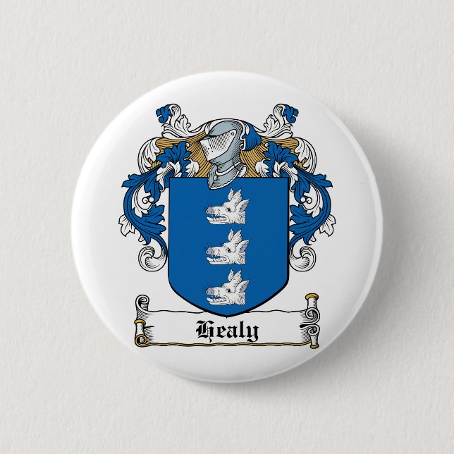 Badge Rond 5 Cm Crête de famille de Healy (Devant)