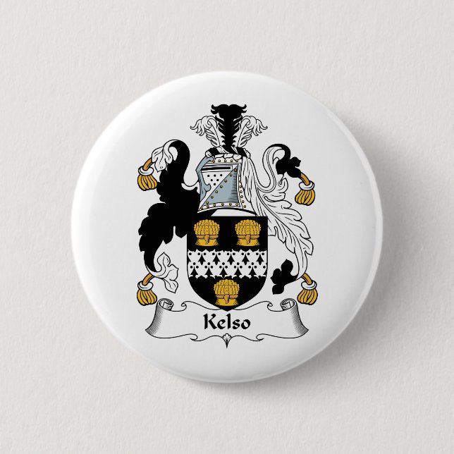 Badge Rond 5 Cm Crête de famille de Kelso (Devant)