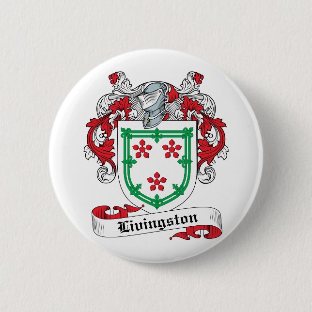 Badge Rond 5 Cm Crête de famille de Livingston (Devant)
