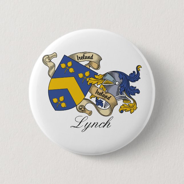 Badge Rond 5 Cm Crête de famille de Lynch (Devant)