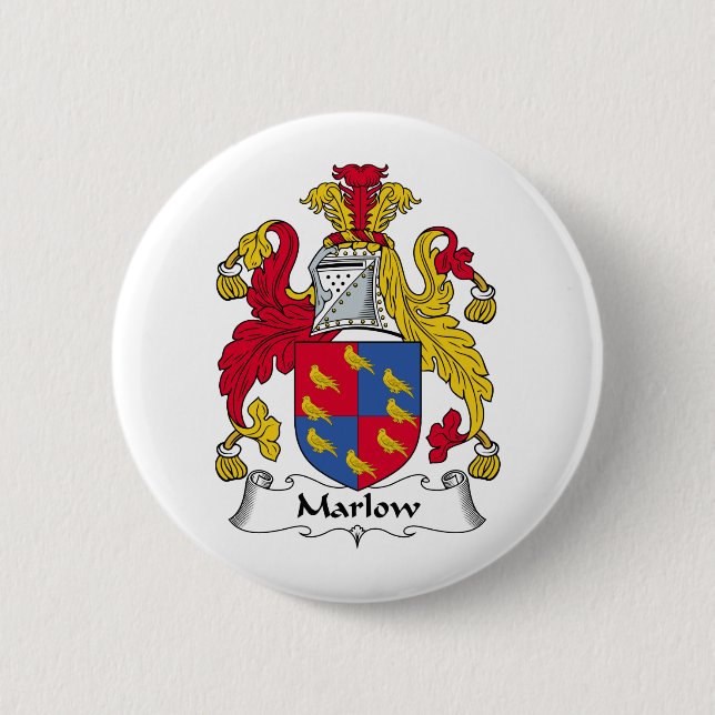 Badge Rond 5 Cm Crête de famille de Marlow (Devant)