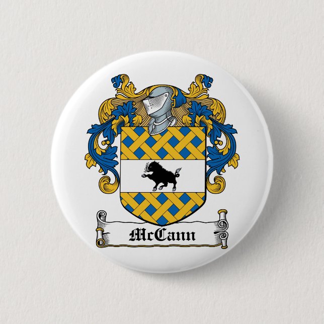 Badge Rond 5 Cm Crête de famille de McCann (Devant)