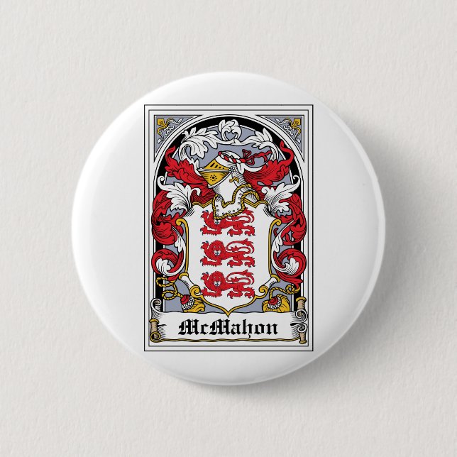 Badge Rond 5 Cm Crête de famille de McMahon (Devant)