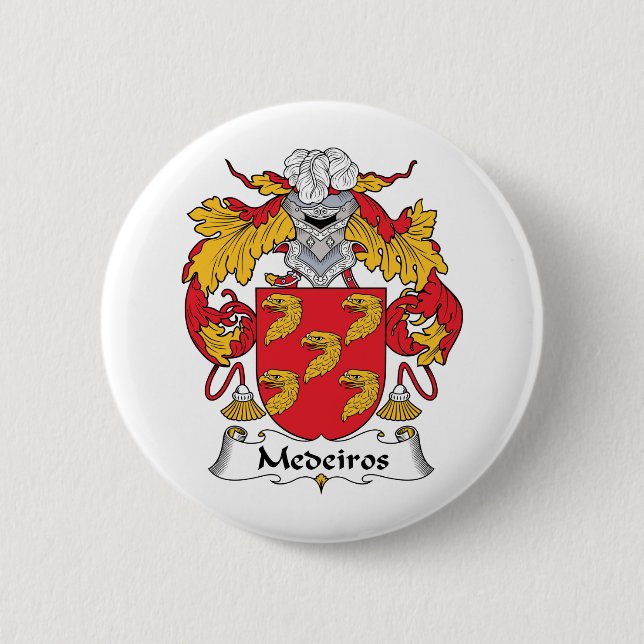 Badge Rond 5 Cm Crête de famille de Medeiros (Devant)