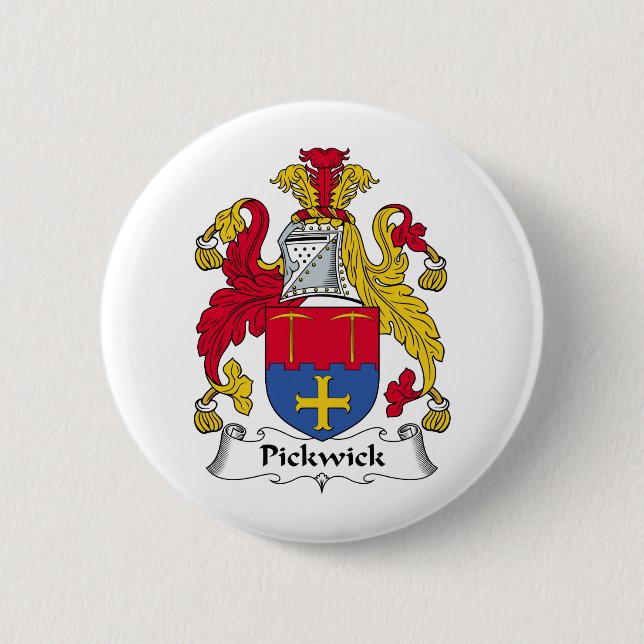 Badge Rond 5 Cm Crête de famille de Pickwick (Devant)