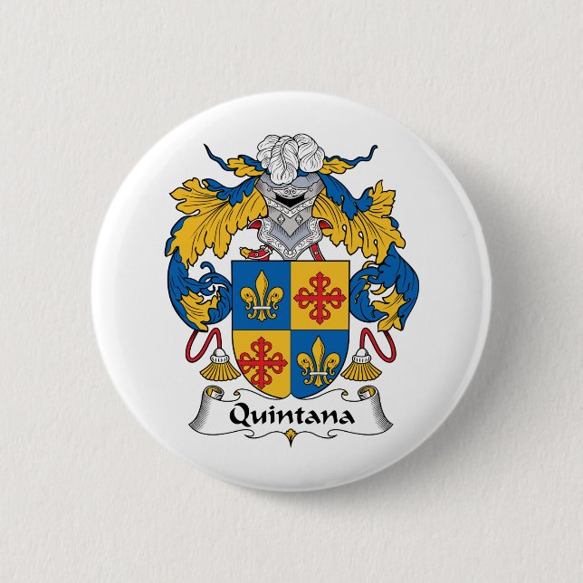 Badge Rond 5 Cm Crête de famille de Quintana (Devant)