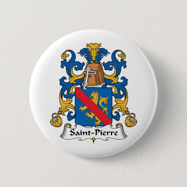 Badge Rond 5 Cm Crête de famille de Saint Pierre (Devant)
