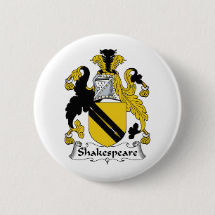 Badge Rond 5 Cm Crête de famille de Shakespeare
