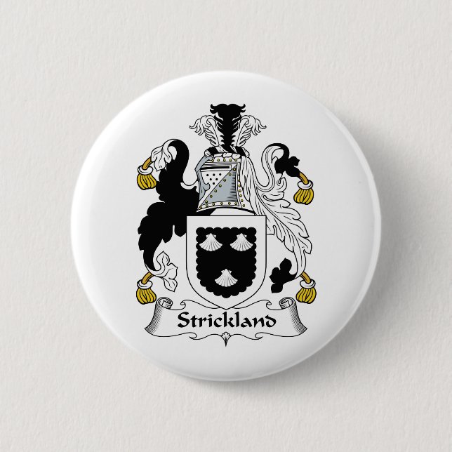 Badge Rond 5 Cm Crête de famille de Strickland (Devant)