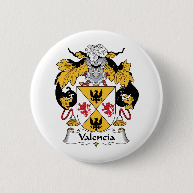 Badge Rond 5 Cm Crête de famille de Valence (Devant)