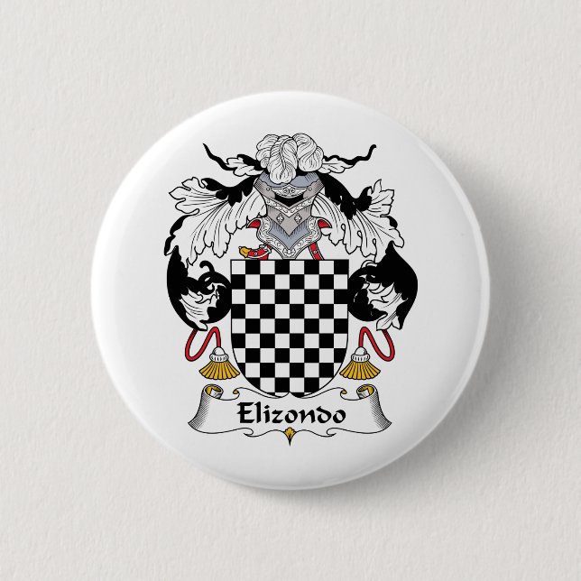 Badge Rond 5 Cm Crête de famille d'Elizondo (Devant)