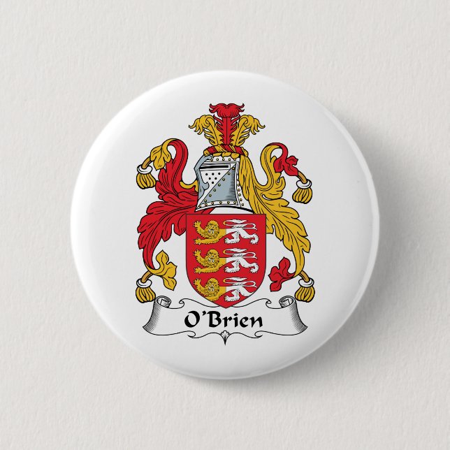 Badge Rond 5 Cm Crête de famille d'O'Brien (Devant)